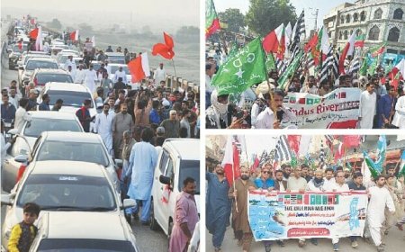 ਸਿੰਧ ਵਿੱਚ ਫੈਡਰਲ ਨਹਿਰ ਪ੍ਰਾਜੈਕਟਾਂ ਦੇ ਵਿਰੋਧ 'ਚ ਵਿਆਪਕ ਪ੍ਰਦਰਸ਼ਨ
