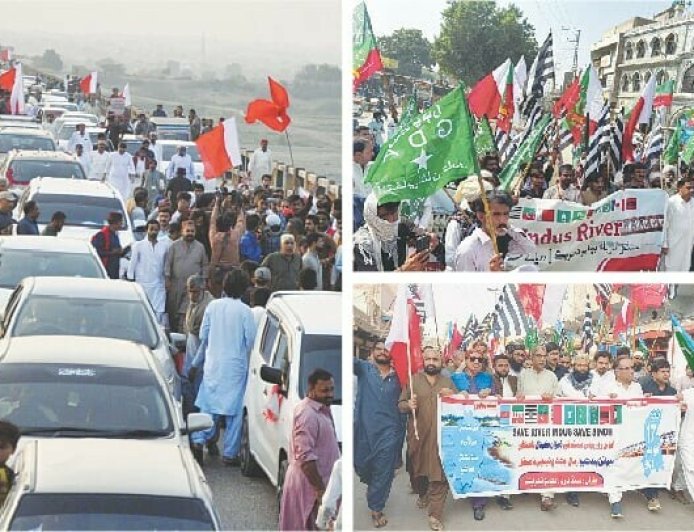 ਸਿੰਧ ਵਿੱਚ ਫੈਡਰਲ ਨਹਿਰ ਪ੍ਰਾਜੈਕਟਾਂ ਦੇ ਵਿਰੋਧ 'ਚ ਵਿਆਪਕ ਪ੍ਰਦਰਸ਼ਨ