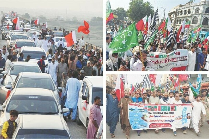 ਸਿੰਧ ਵਿੱਚ ਫੈਡਰਲ ਨਹਿਰ ਪ੍ਰਾਜੈਕਟਾਂ ਦੇ ਵਿਰੋਧ 'ਚ ਵਿਆਪਕ ਪ੍ਰਦਰਸ਼ਨ